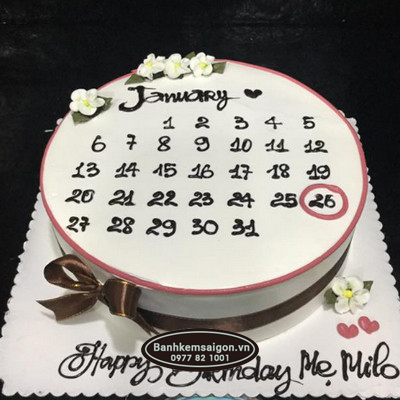 BSNHD68 - Bánh sinh nhật Lịch yêu thương sz18 - Tokyo Gateaux - Đặt bánh  lấy ngay tại Hà Nội