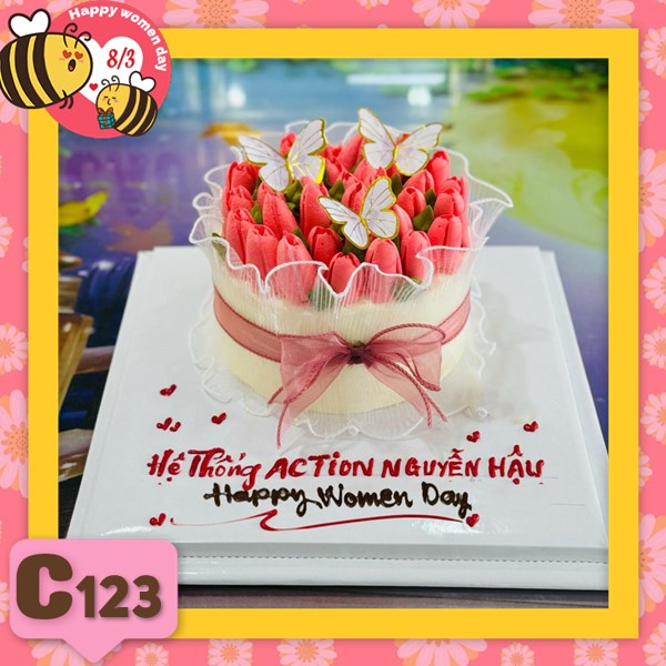 Bánh kem quốc tế phụ nữ women day C123