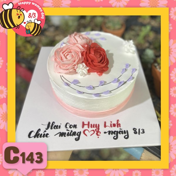 Bánh kem quốc tế phụ nữ women day C143