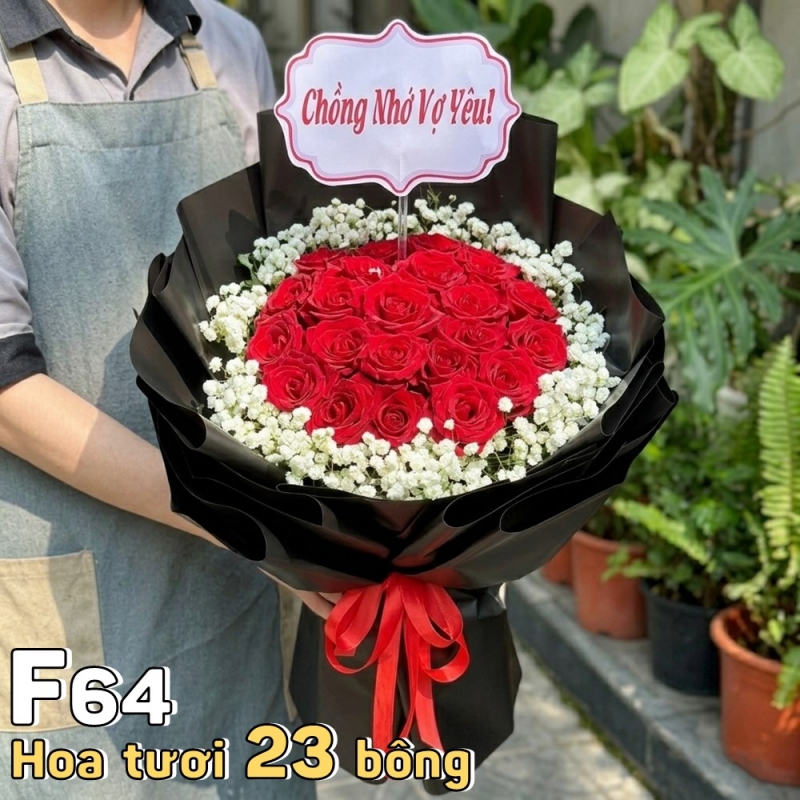 F64 Bó hoa tươi 23 bông