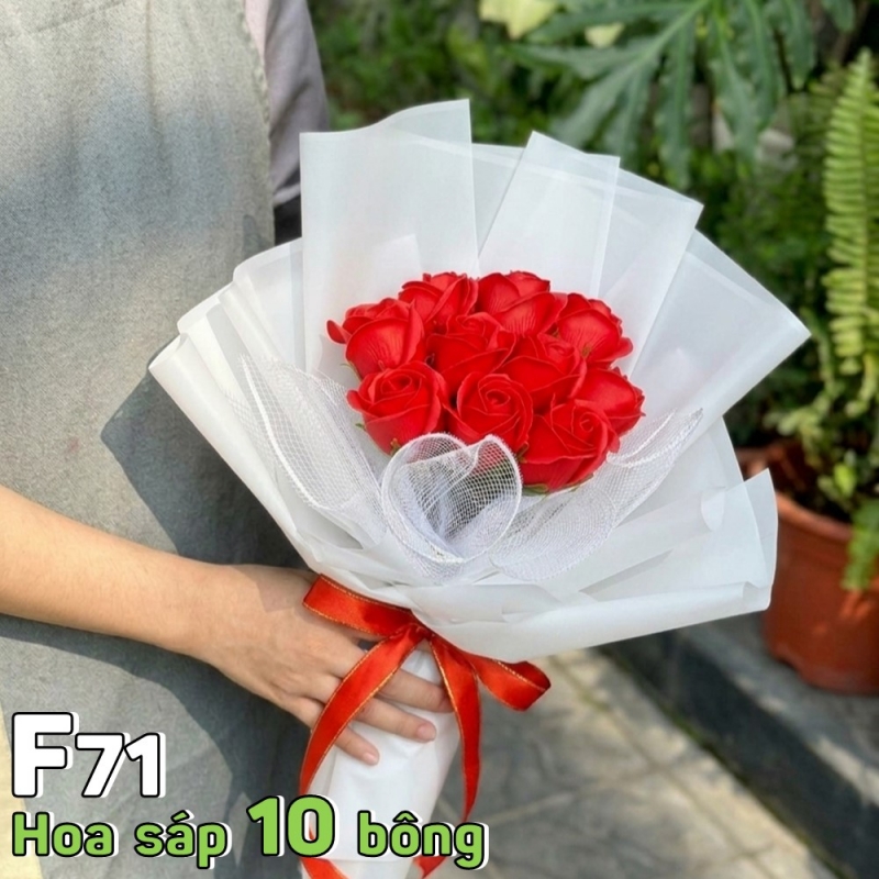 F71 Bó hoa sáp 10 bông
