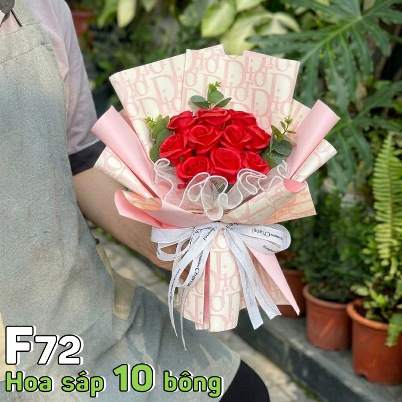 F72 Bó hoa sáp 10 bông