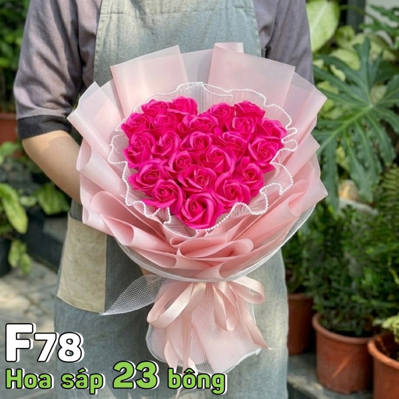 F78 Bó hoa sáp 23 bông