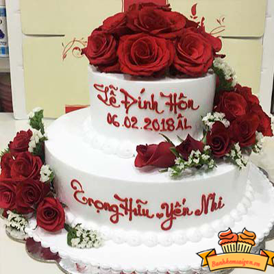 Bánh kem cưới một tầng in hình cô dâu chú rể - FRIENDSHIP CAKES & GIFT