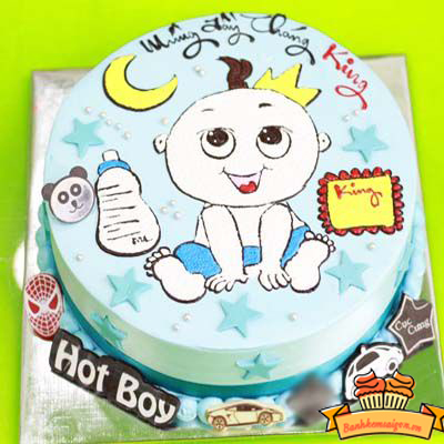 Hình ảnh Bánh kem đầy tháng bé Trai, bé Gái Đẹp ✓ Ngộ nghĩnh ✓ Bánh kem  sinh nhật | Đặt bánh online giao tận nơi
