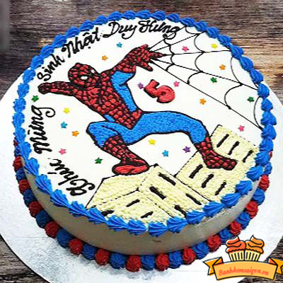 Bánh sinh nhật hình siêu nhân super man cho bé trai