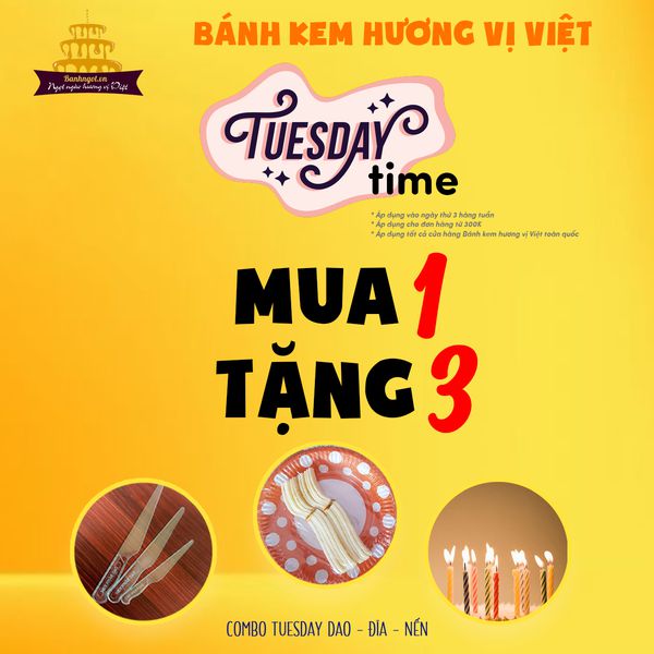 MUA 1 TẶNG 3 - THỨ BA HÀNG TUẦN